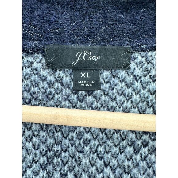 J. Crew windowpane navy white cardigan - Picture 3 of 7